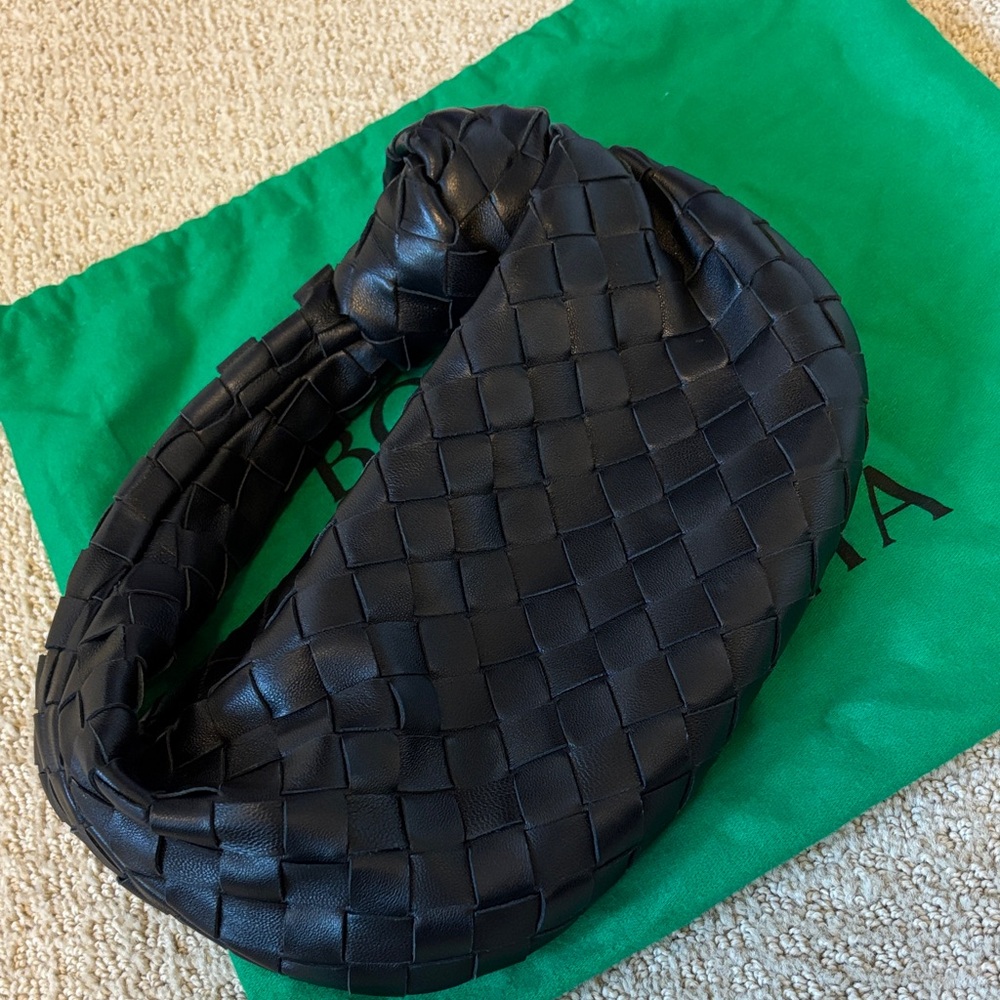 Bottega Veneta Black Intrecciato Leather Hobo Bag